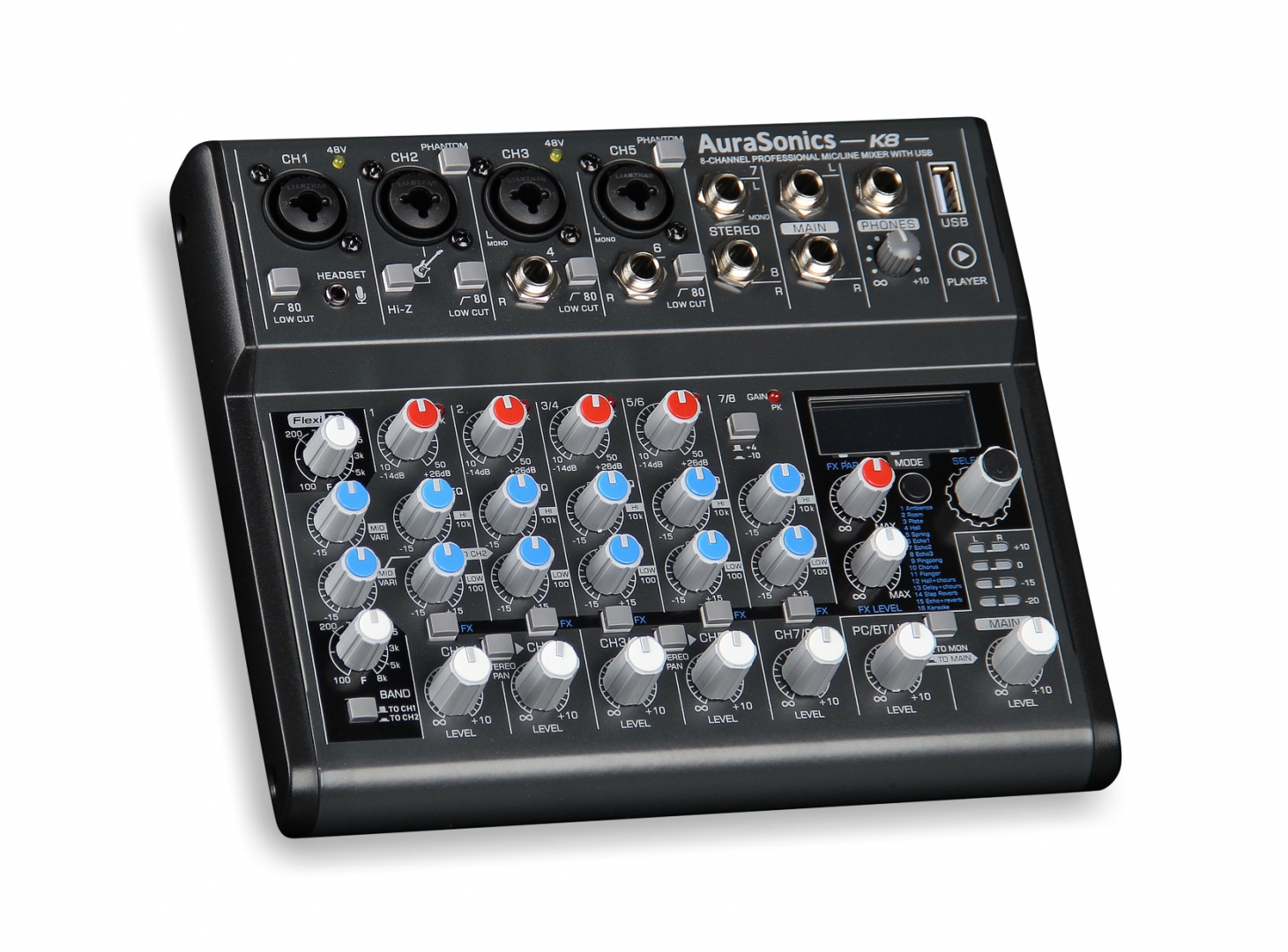 AuraSonics K8 компактный микшерный пульт в Каслях