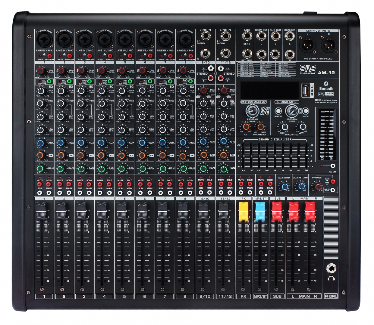 SVS Audiotechnik mixers AM-12 Микшерный пульт аналоговый, 12-канальный в Каслях