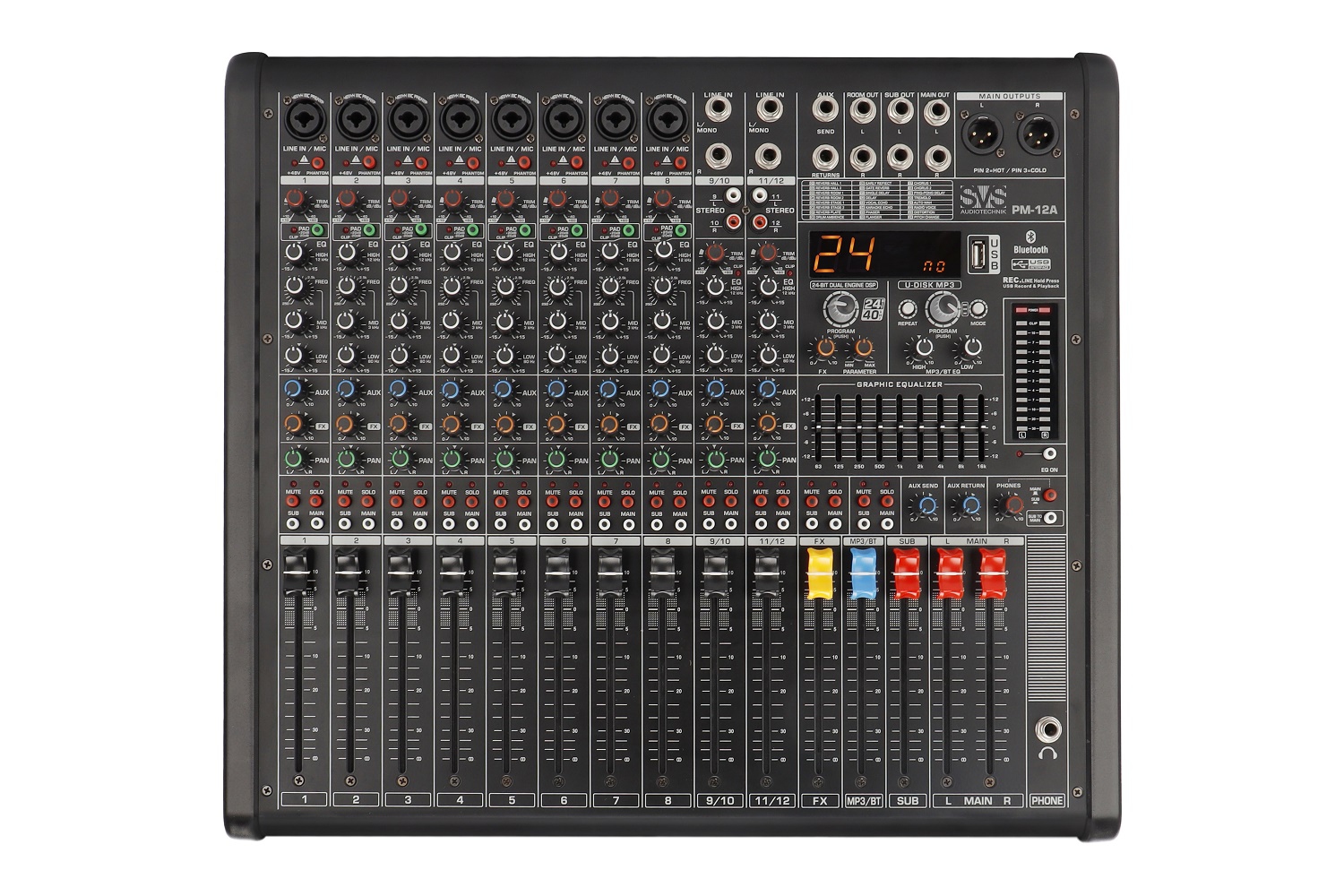 SVS Audiotechnik mixers PM-12A Активный аналоговый микшерный пульт, 12-канальный в Каслях
